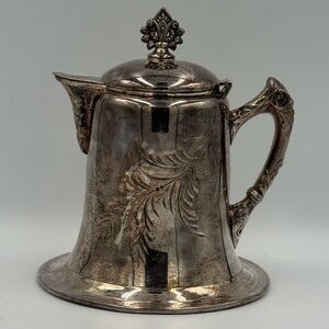 Antique World Silver Plate Co Triple Plated Detailed Creamer #400